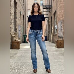 Rock Revival Boot Cut Women's Jeans in the Style “Victores”